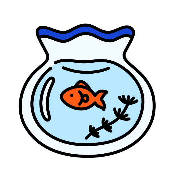 金魚鉢（カラー）