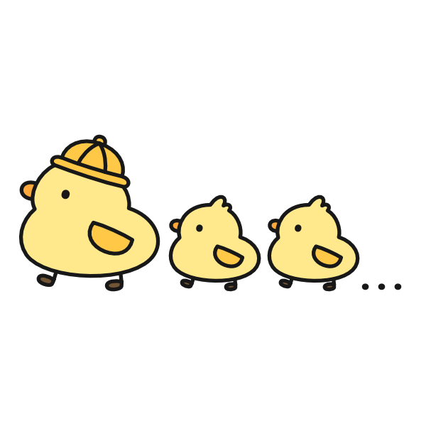 ひよこたち（カラー）
