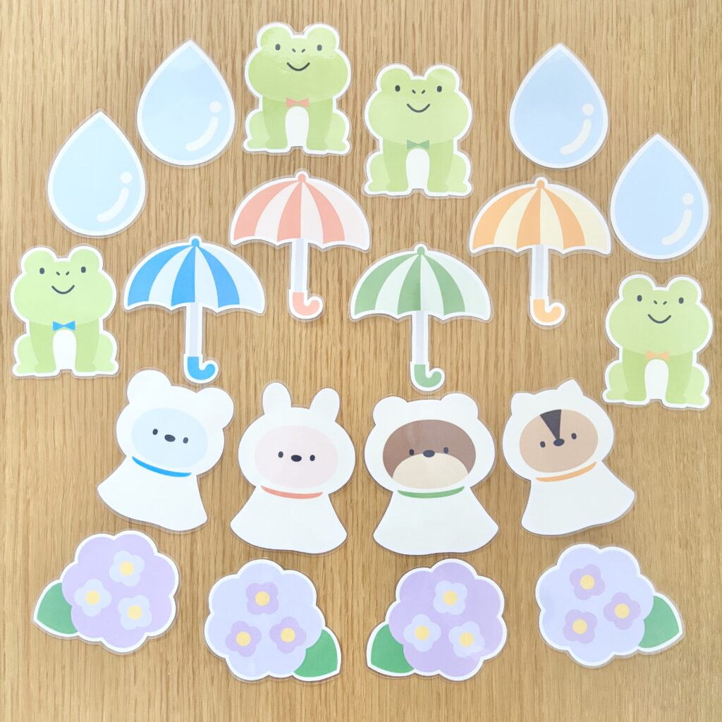 【イラストパーツ】梅雨
