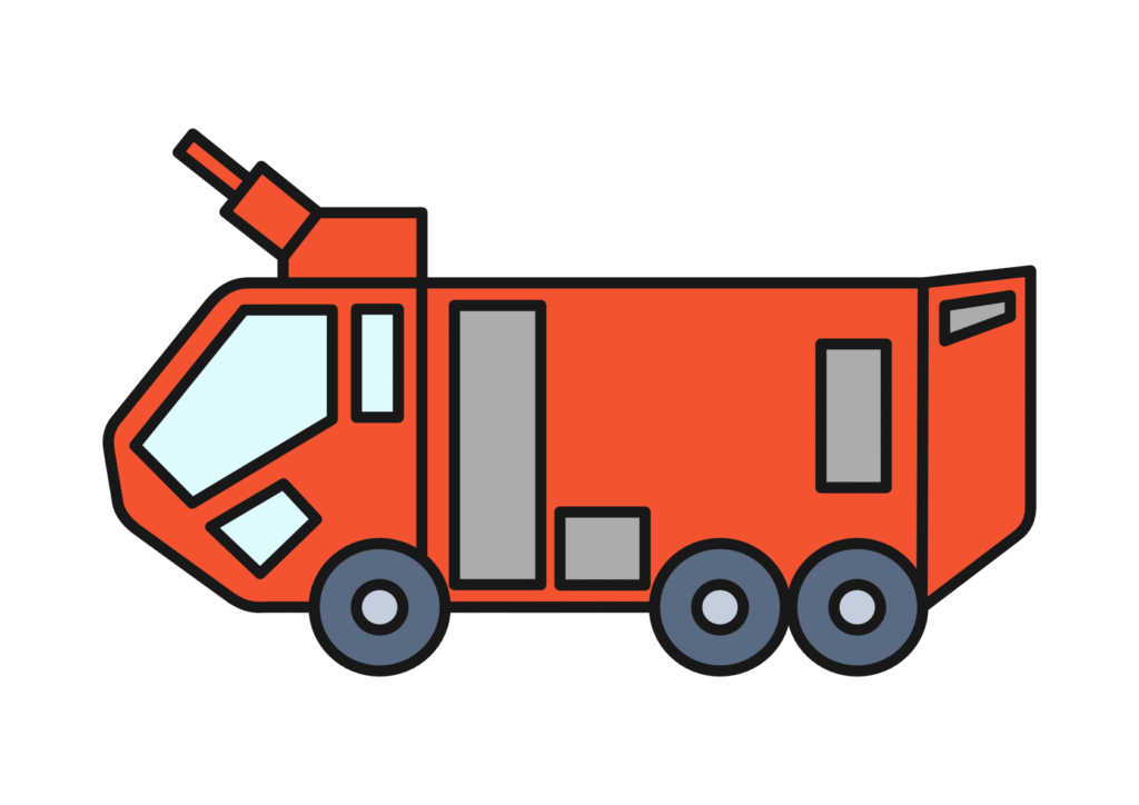 化学消防車（カラー）