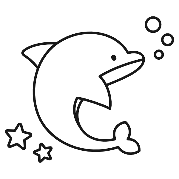 いるか(白黒)