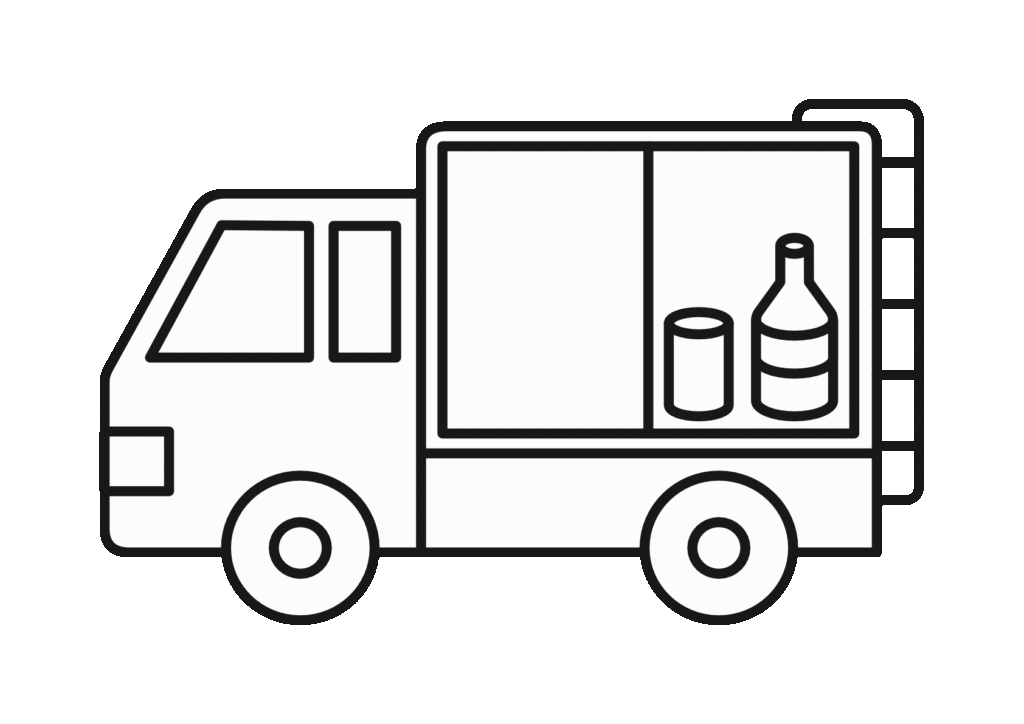 ボトルカー（白黒）