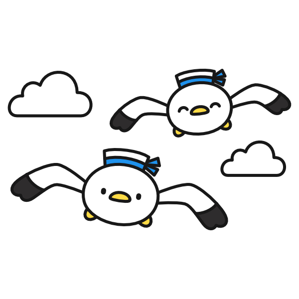 空を飛ぶカモメ