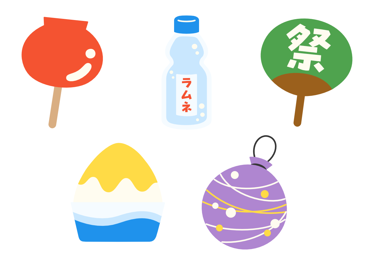 【イラストパーツ】夏まつり③