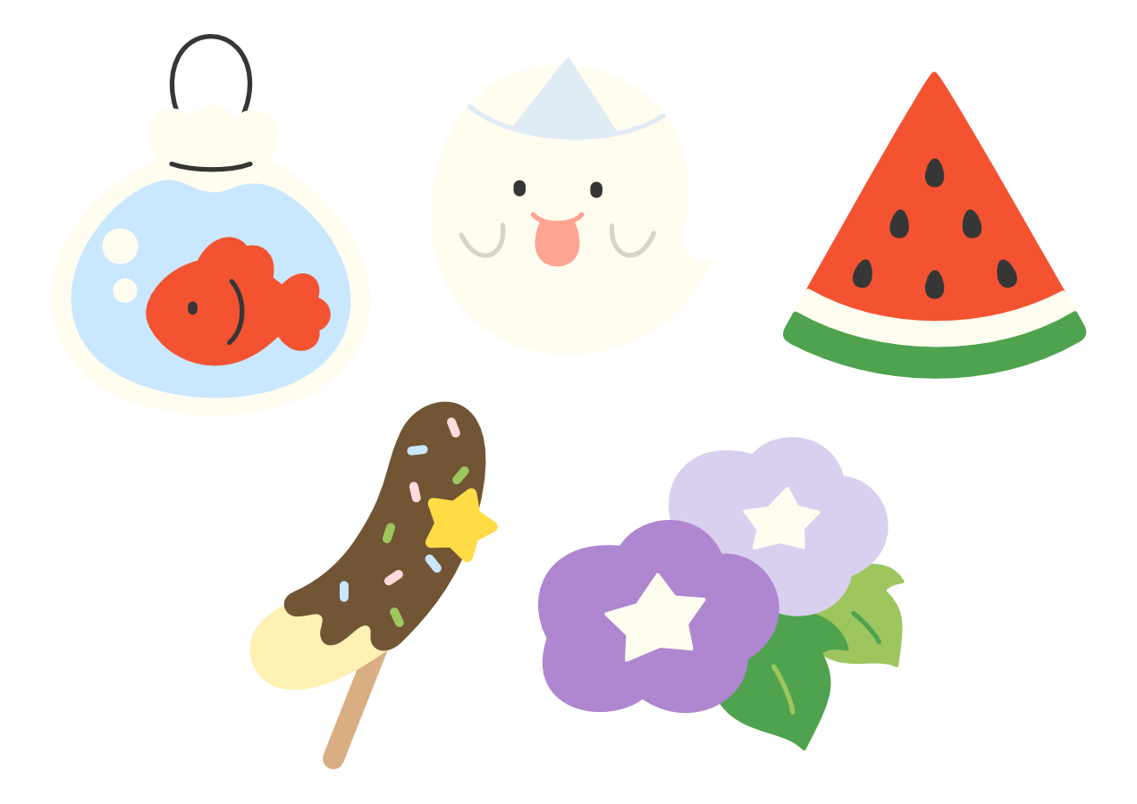 【イラストパーツ】夏まつり④