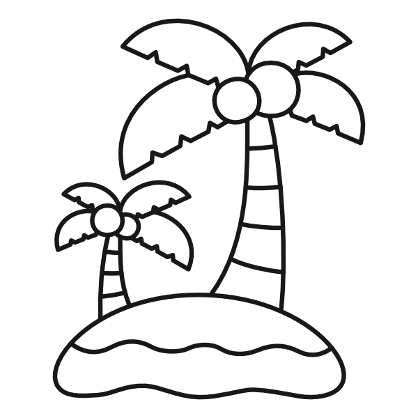 南の島(白黒)
