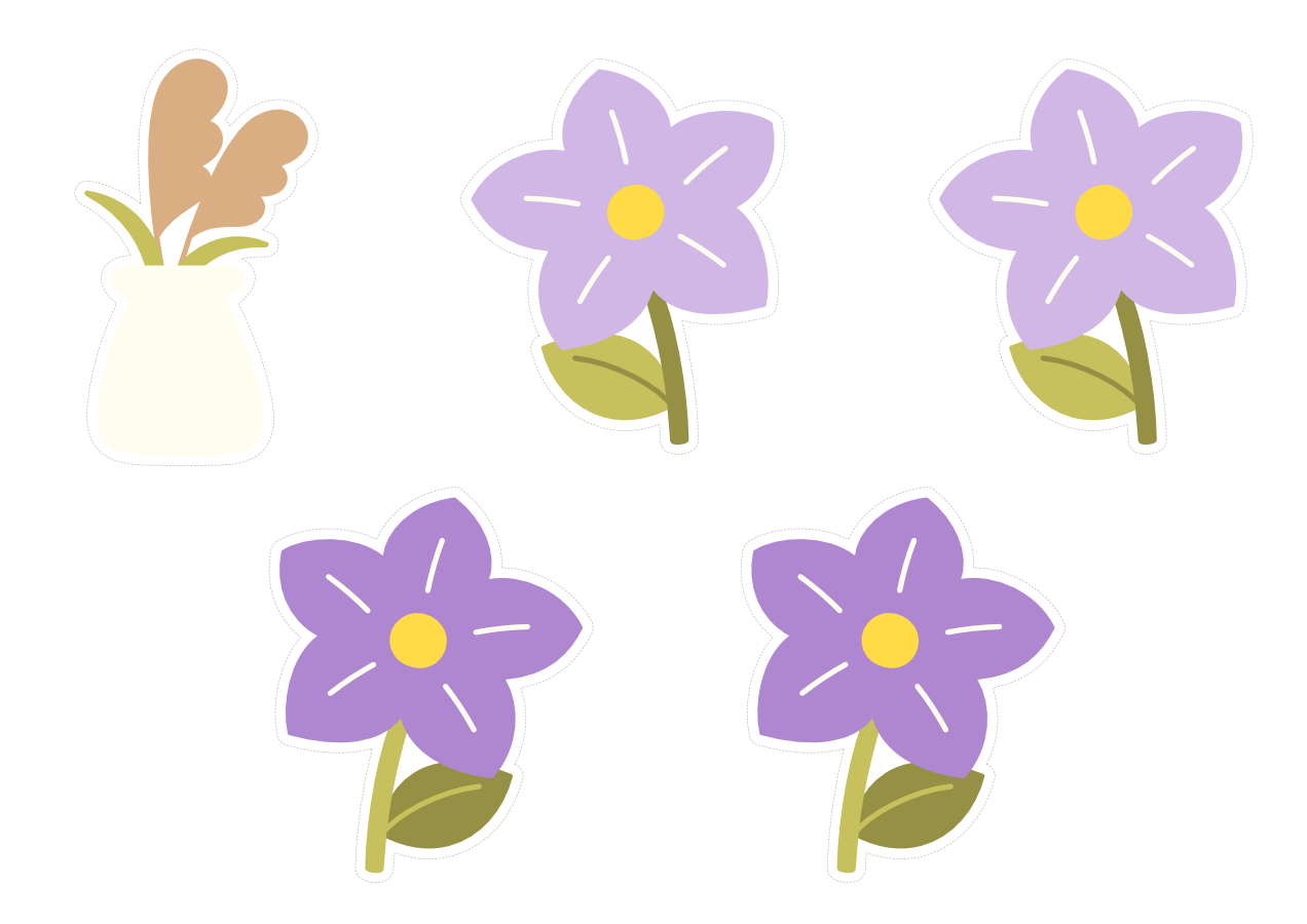 【イラストパーツ】お月見③(切り取り線あり)