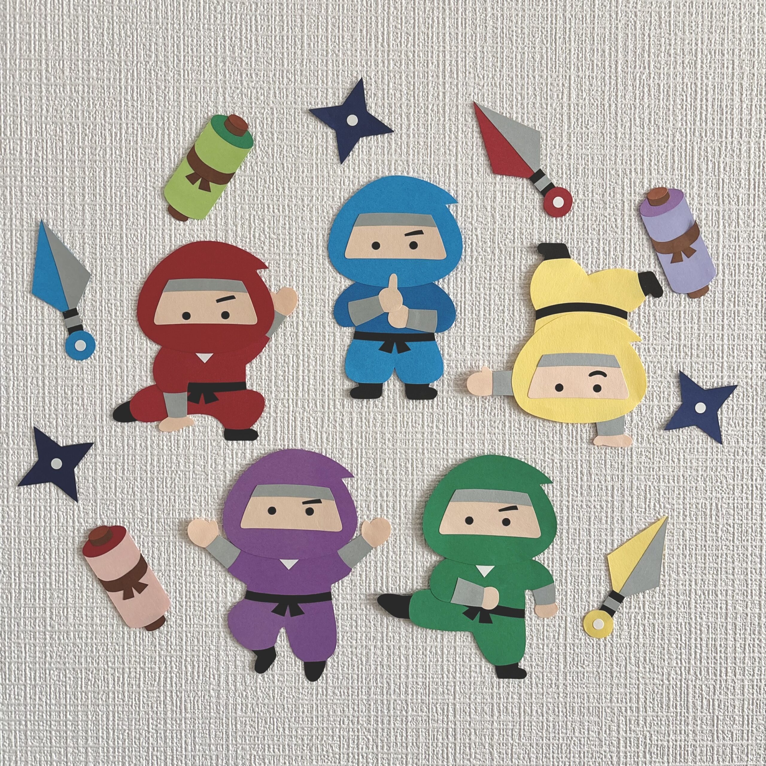 壁面型紙】忍者の修行|ほいくえ