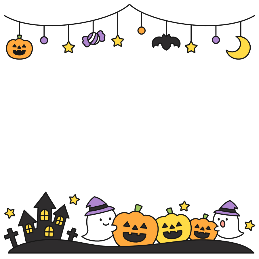 【フレーム】ハロウィン②（カラー）