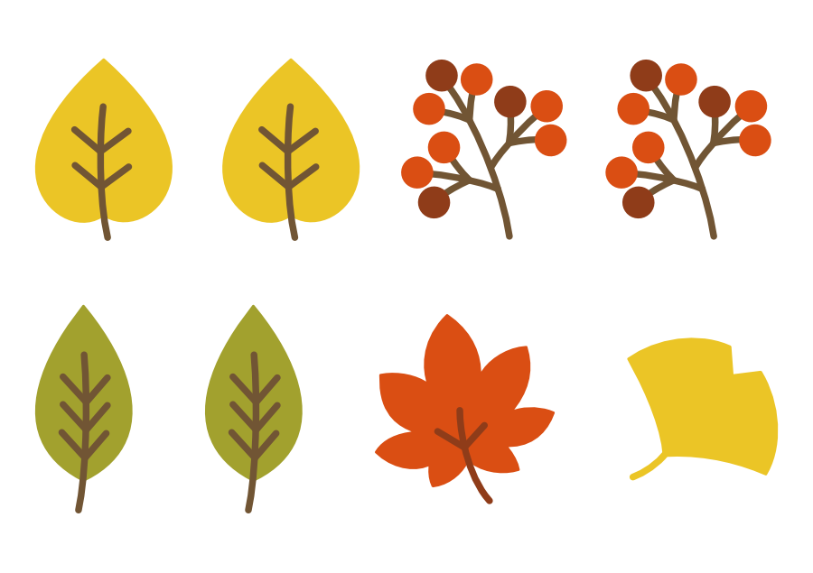 【イラストパーツ】秋のどうぶつたち③