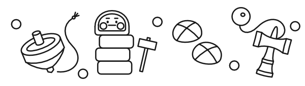 【ライン】昔遊び②(白黒)