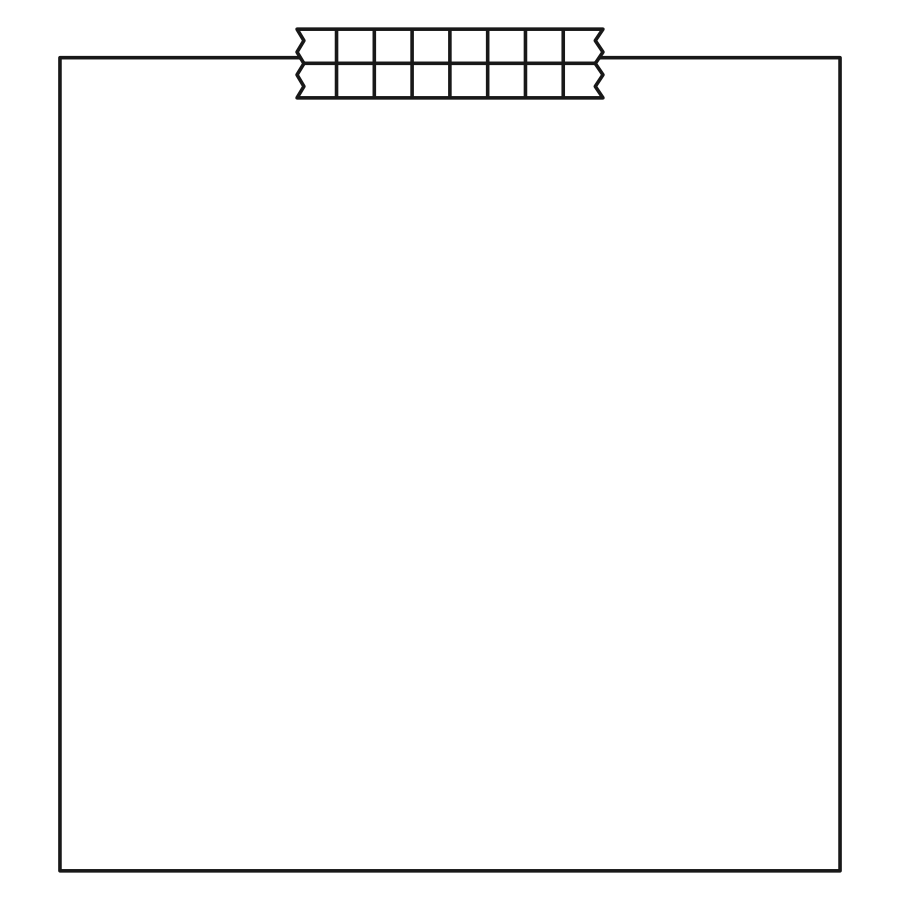 【フレーム】マスキングテープ(一松模様白黒)