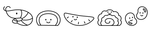 【ライン】おせち①(白黒)