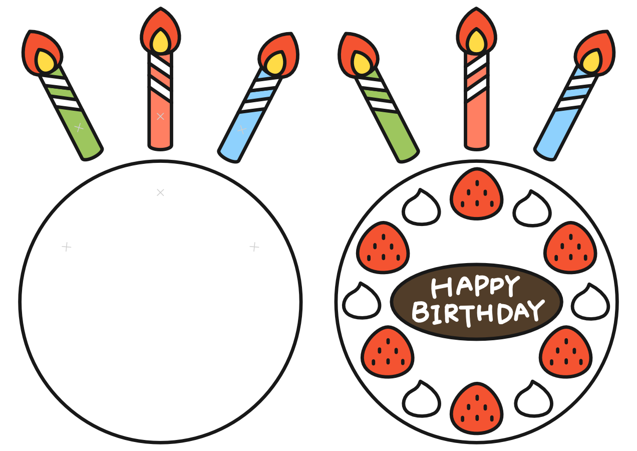 【まんまるちゃん】お誕生日ケーキ（割りピン丸側）