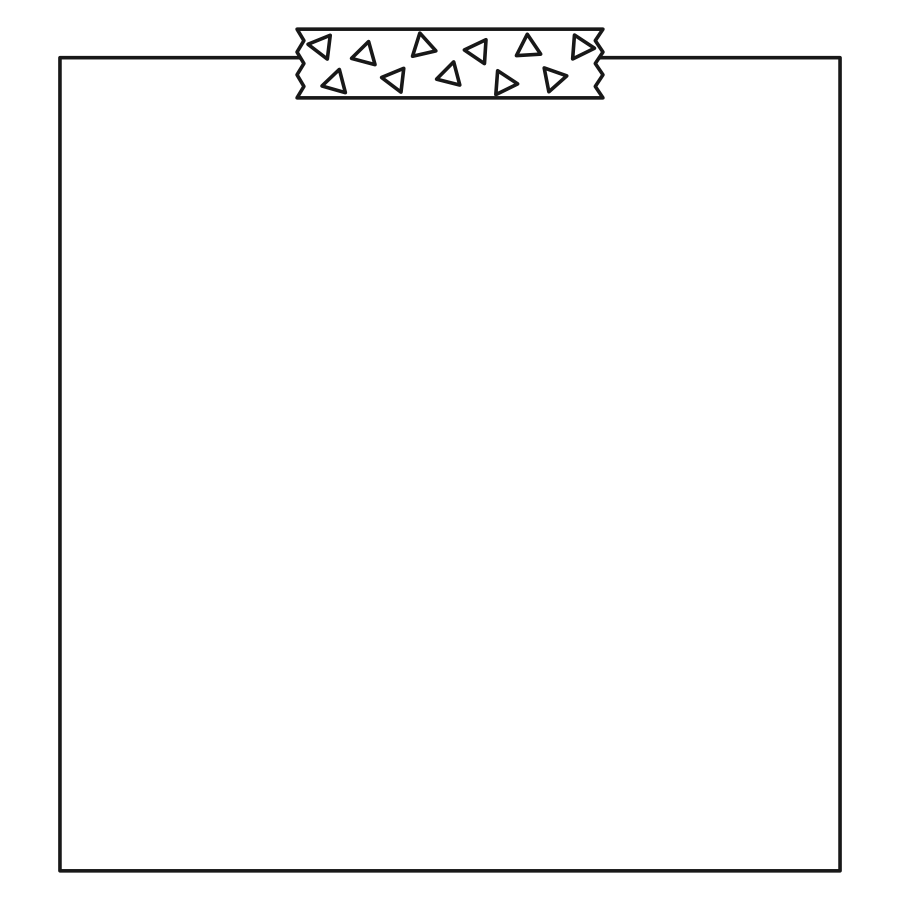 【フレーム】マスキングテープ(三角白黒)