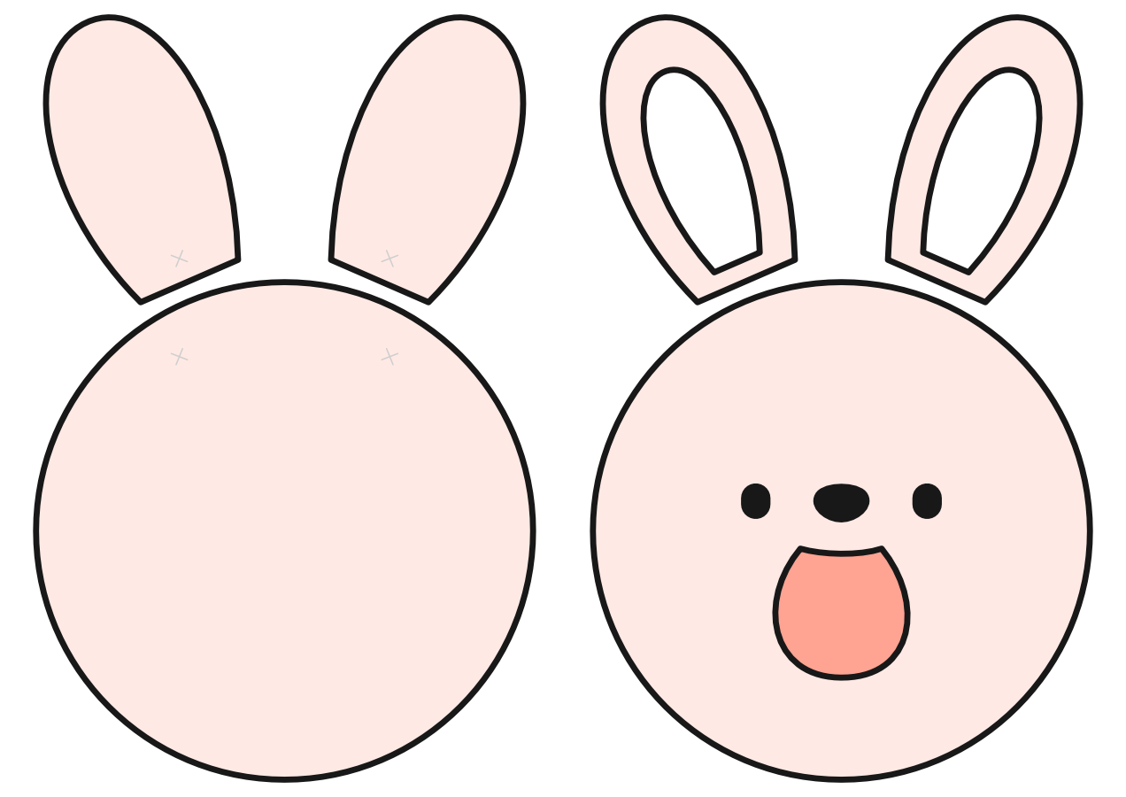 【まんまるちゃん】うさぎ（割りピン丸側）