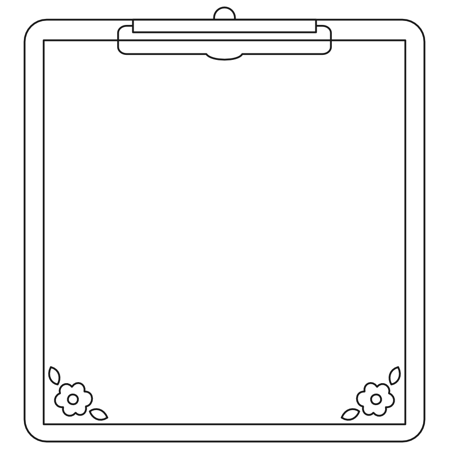 【フレーム】バインダー（白黒）